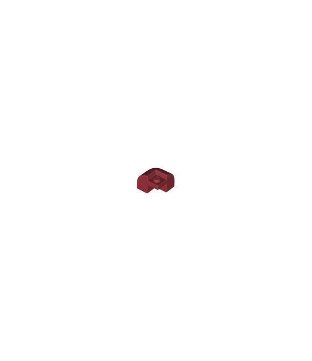 LEGO - Helling, gebogen 2 x 2 x 1 1/3 ronde hoek met verzonken nop - Dark Red | N