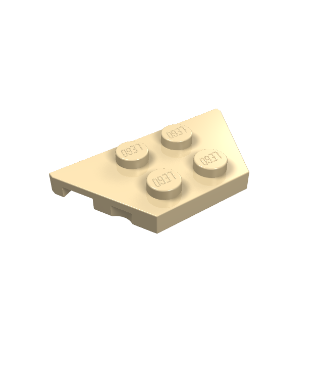 LEGO - Wig, plaat 2 x 4 - Tan | N