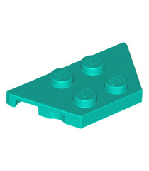 LEGO - Wig, plaat 2 x 4 - Dark Turquoise | N - Thumbnail