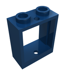 LEGO - Raam 1 x 2 x 2 vlakke voorzijde - Dark Blue | N - Thumbnail