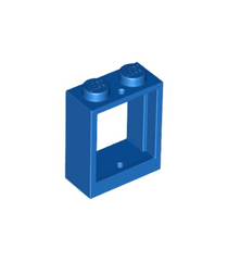 LEGO - Raam 1 x 2 x 2 vlakke voorzijde - Blue | N - Thumbnail