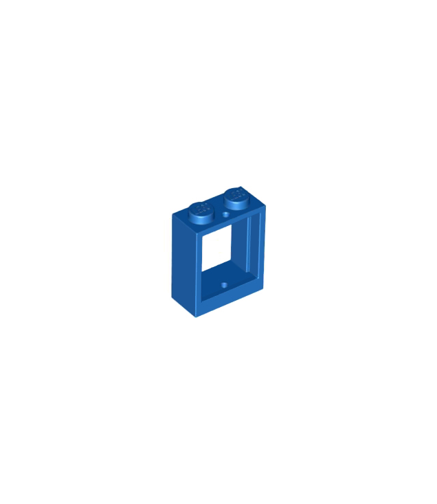 LEGO - Raam 1 x 2 x 2 vlakke voorzijde - Blue | N