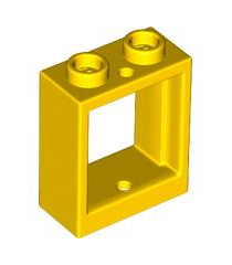 LEGO - Raam 1 x 2 x 2 vlakke voorzijde - Yellow | N - Thumbnail
