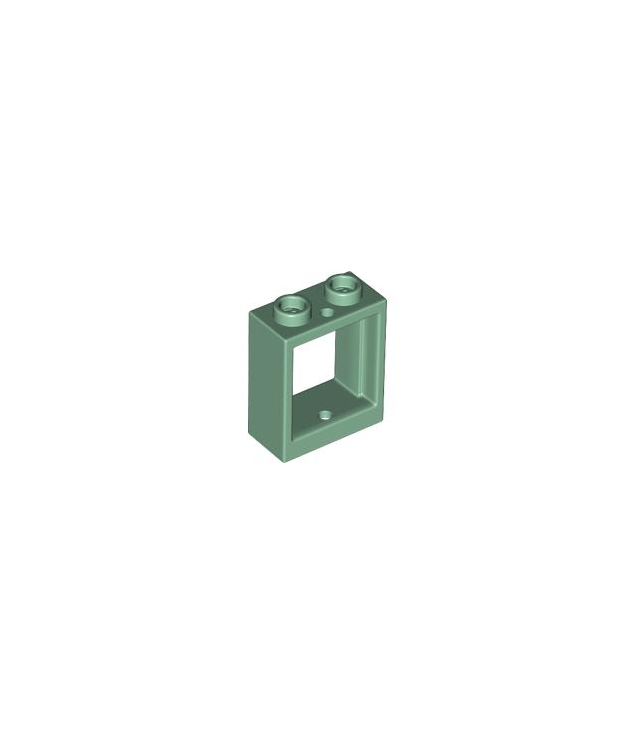 LEGO - Raam 1 x 2 x 2 vlakke voorzijde - Sand Green | N
