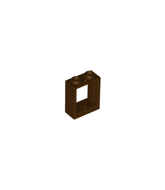 LEGO - Raam 1 x 2 x 2 vlakke voorzijde - Dark Brown | N