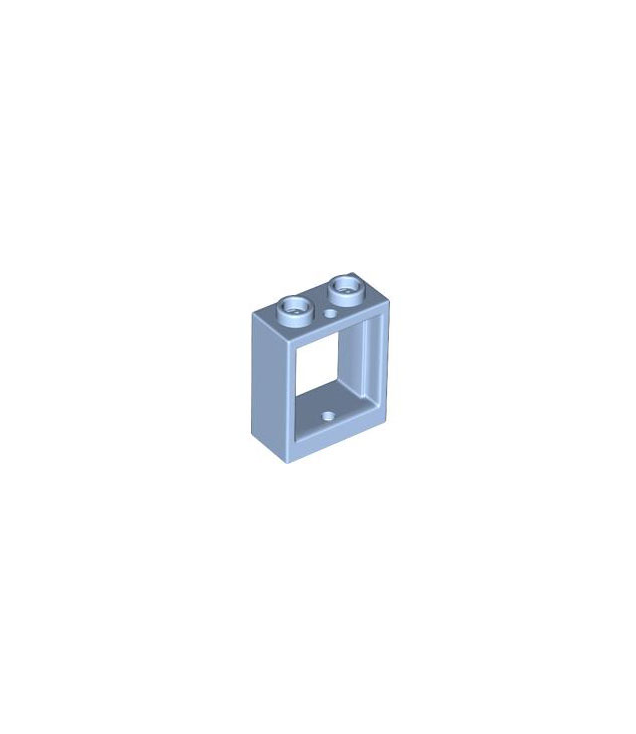 LEGO - Raam 1 x 2 x 2 vlakke voorzijde - Bright Light Blue | N