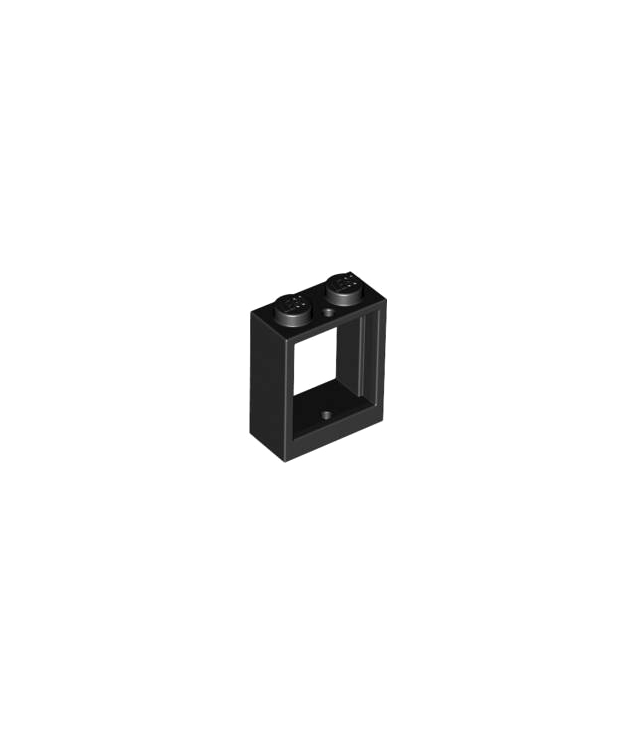 LEGO - Raam 1 x 2 x 2 vlakke voorzijde - Black | N