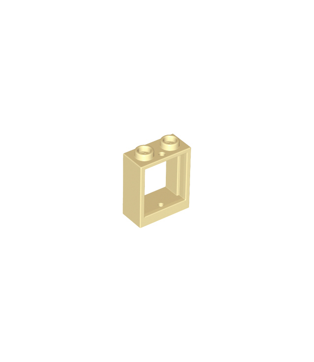 LEGO - Raam 1 x 2 x 2 vlakke voorzijde - Tan | N