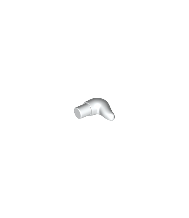 LEGO - Rundshoorn, kort - White | N
