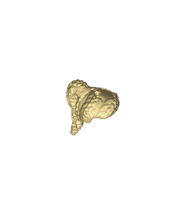 LEGO - Minifiguur-haar, vrouwelijk opgerold met paardenstaart - Tan | N
