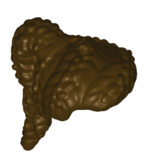 LEGO - Minifiguur-haar, vrouwelijk opgerold met paardenstaart - Dark Brown | N - Thumbnail