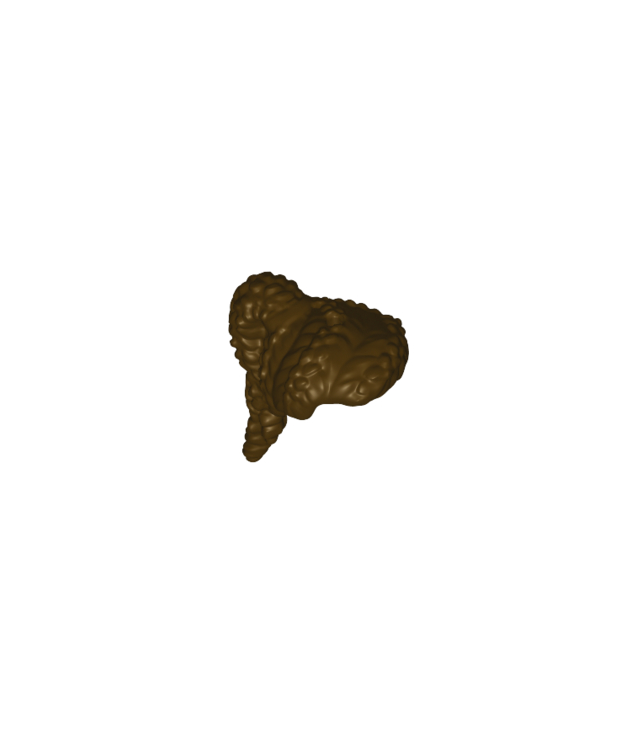 LEGO - Minifiguur-haar, vrouwelijk opgerold met paardenstaart - Dark Brown | N