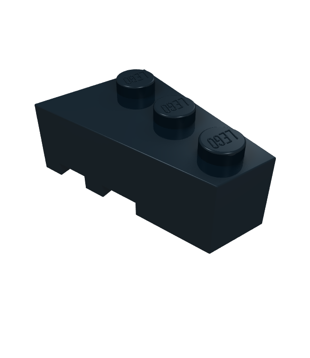 LEGO - Wig 3 x 2 rechts - Black | N