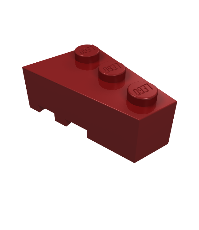 LEGO - Wig 3 x 2 rechts - Dark Red | N