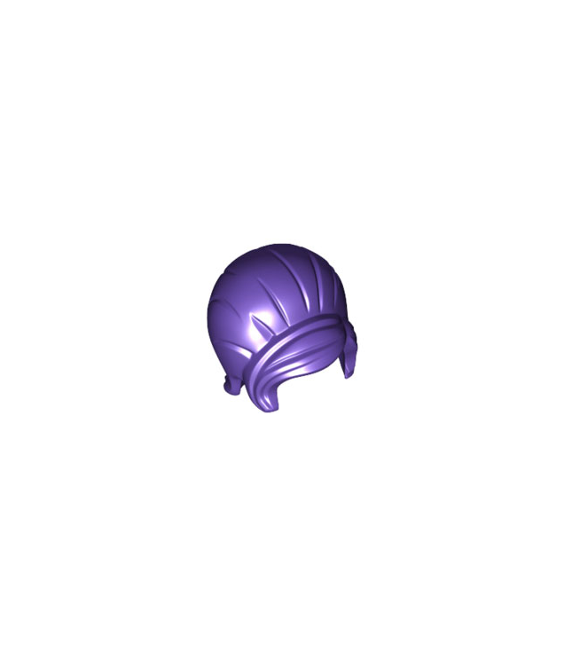 LEGO - Minifiguur-haar, vrouwelijk bijenkorfstijl met zijpony - Dark Purple | N