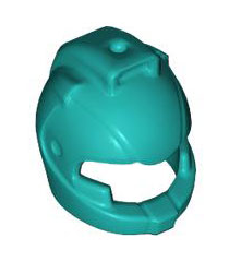 LEGO - Minifiguur-ruimtehelm met luchtinlaten en gat bovenop - Dark Turquoise | N - Thumbnail