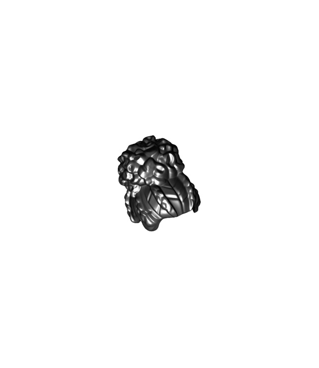 LEGO - Minifiguur-haar, vrouwelijk opgerold met grote hoge knot - Black | N