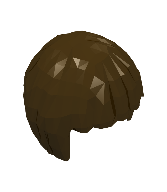 LEGO - Minifiguur-haar, kort bobkapsel - Dark Brown | N