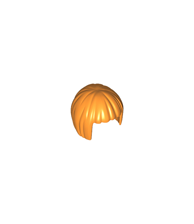 LEGO - Minifiguur-haar, kort bobkapsel - Orange | N