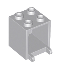 LEGO - Doos 2 x 2 x 2 - Light Bluish Gray | N - Thumbnail