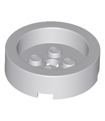 LEGO - Steen, rond 4 x 4 met verzonken midden en gat - Light Bluish Gray | N - Thumbnail