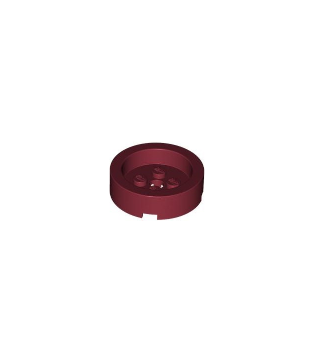 LEGO - Steen, rond 4 x 4 met verzonken midden en gat - Dark Red | N