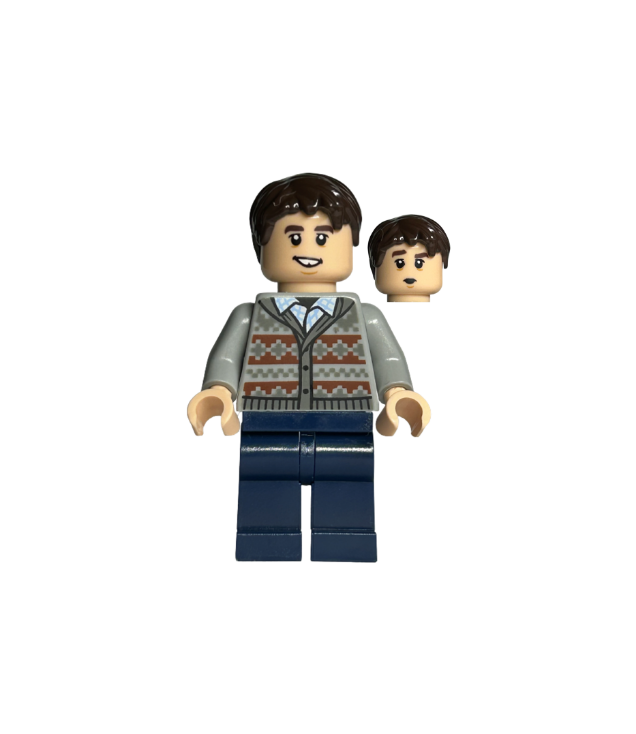 LEGO - Marcel Lubbermans - trui met Fair Isle-patroon, donkerblauwe benen - | N