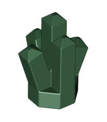 LEGO - Kristal 1 x 1 met 5 punten - Dark Green | N - Thumbnail