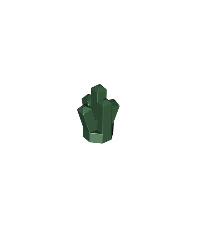 LEGO - Kristal 1 x 1 met 5 punten - Dark Green | N