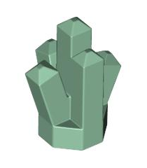 LEGO - Kristal 1 x 1 met 5 punten - Sand Green | N - Thumbnail