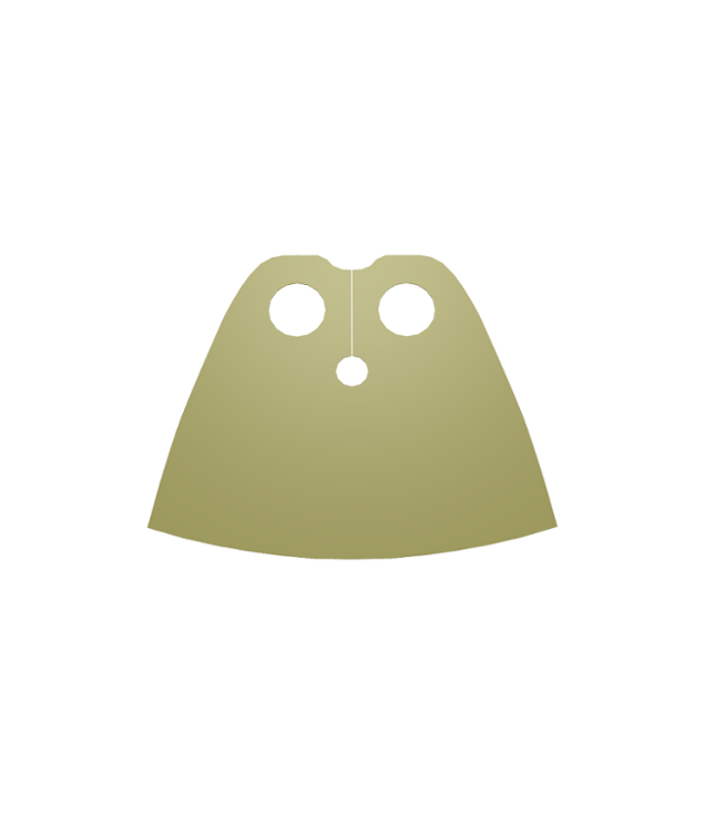 LEGO - Minifiguur-cape van stof, zeer kort - traditioneel gesteven materiaal - Olive Green | N