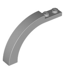 LEGO - Boog 1 x 6 x 3 1/3 met gebogen bovenkant - Light Bluish Gray | N - Thumbnail