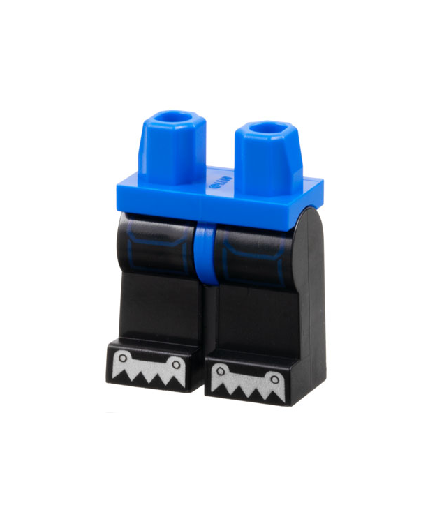 LEGO - Heupen en zwarte benen met donkerblauwe zakomlijning en zilveren ijsschoenpunten - Blue | N