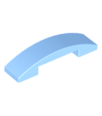 LEGO - Helling, gebogen 4 x 1 x 2/3 dubbel - Bright Light Blue | N - Thumbnail