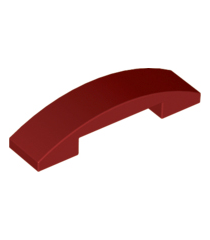 LEGO - Helling, gebogen 4 x 1 x 2/3 dubbel - Dark Red | N - Thumbnail
