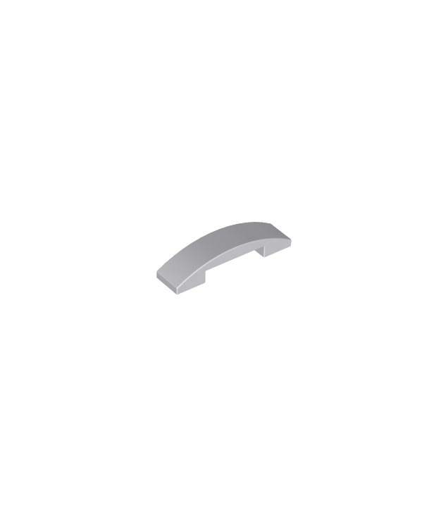 LEGO - Helling, gebogen 4 x 1 x 2/3 dubbel - Light Bluish Gray | N