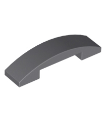 LEGO - Helling, gebogen 4 x 1 x 2/3 dubbel - Dark Bluish Gray | N - Thumbnail