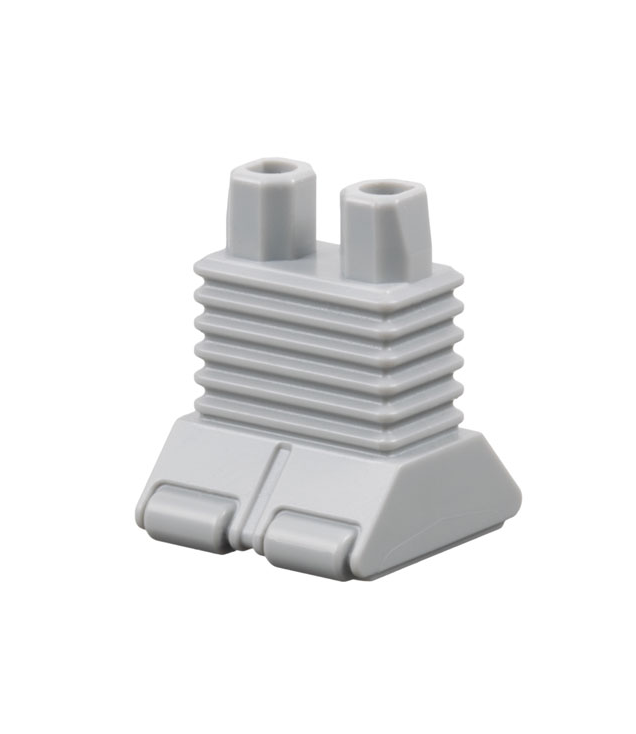 LEGO - Onderlichaam, robot geribbeld met 4 wieltjes - Light Bluish Gray | N