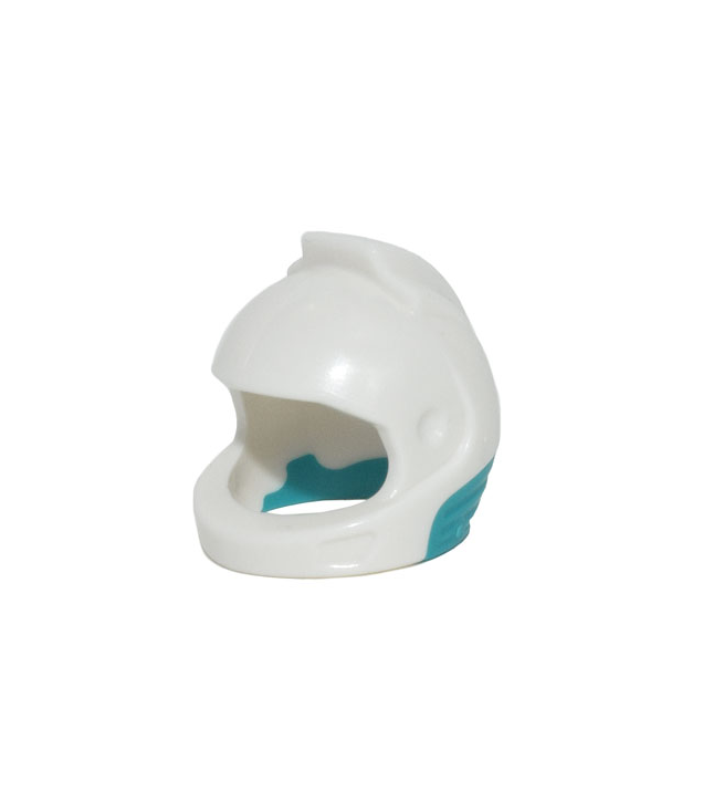 LEGO - Minifiguur-helm ruimte, City-astronaut met gegoten donker-turquoise nekring - White | N