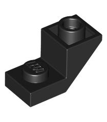 LEGO - Helling, omgekeerd 45 graden 2 x 1 met 2/3 uitsparing - Black | N - Thumbnail