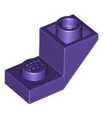 LEGO - Helling, omgekeerd 45 graden 2 x 1 met 2/3 uitsparing - Dark Purple | N - Thumbnail