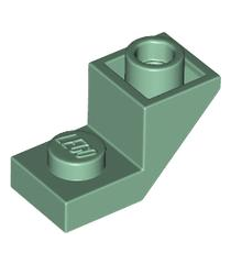 LEGO - Helling, omgekeerd 45 graden 2 x 1 met 2/3 uitsparing - Sand Green | N - Thumbnail