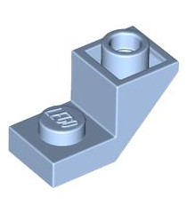 LEGO - Helling, omgekeerd 45 graden 2 x 1 met 2/3 uitsparing - Bright Light Blue | N - Thumbnail
