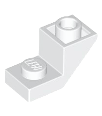 LEGO - Helling, omgekeerd 45 graden 2 x 1 met 2/3 uitsparing - White | N - Thumbnail