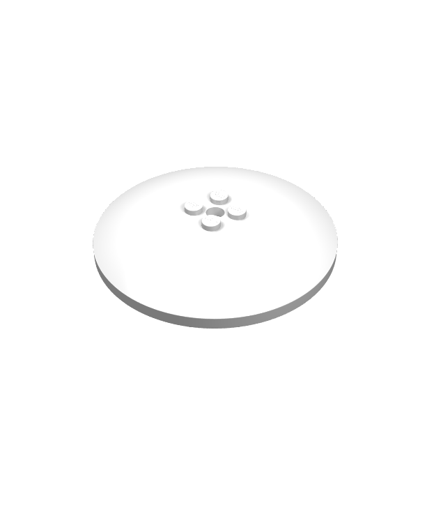 LEGO - Schotel 8 x 8 omgekeerd (radar) met vaste noppen - White | N