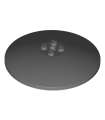 LEGO - Schotel 8 x 8 omgekeerd (radar) met vaste noppen - Dark Bluish Gray | N - Thumbnail