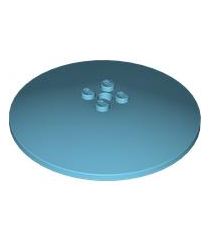 LEGO - Schotel 8 x 8 omgekeerd (radar) met vaste noppen - Medium Azure | N - Thumbnail