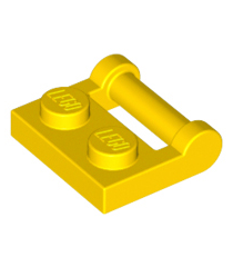LEGO - Plaat, gemodificeerd 1 x 2 met staaf-handgreep aan zijkant - gesloten uiteinden - Yellow | N - Thumbnail