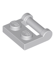 LEGO - Plaat, gemodificeerd 1 x 2 met staaf-handgreep aan zijkant - gesloten uiteinden - Light Bluish Gray | N - Thumbnail