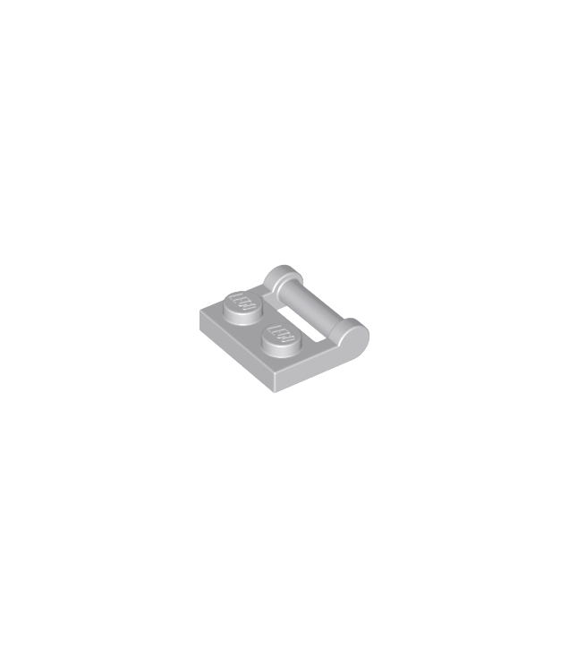 LEGO - Plaat, gemodificeerd 1 x 2 met staaf-handgreep aan zijkant - gesloten uiteinden - Light Bluish Gray | N